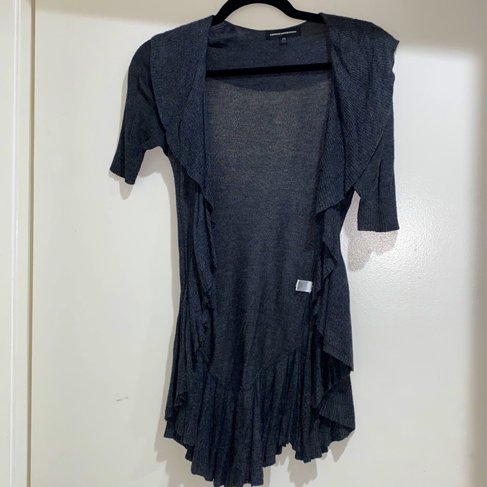 Express Grey Knit Cardigan